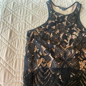 EXPRESS Black Lace Racer Back Tank Top